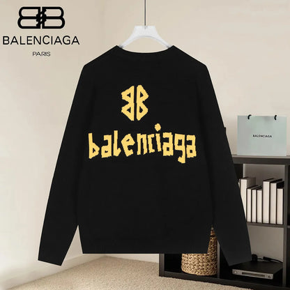 Vintage Letter Crew Neck Knit Sweater
