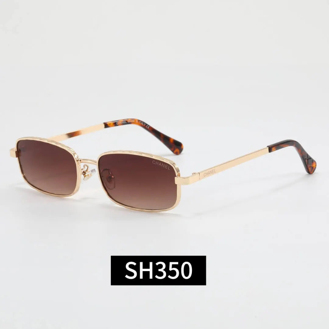 Slim Metal Narrow Rectangle Sunglasses