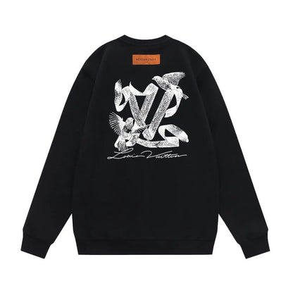 Bird Pattern Printing Sweatshirt