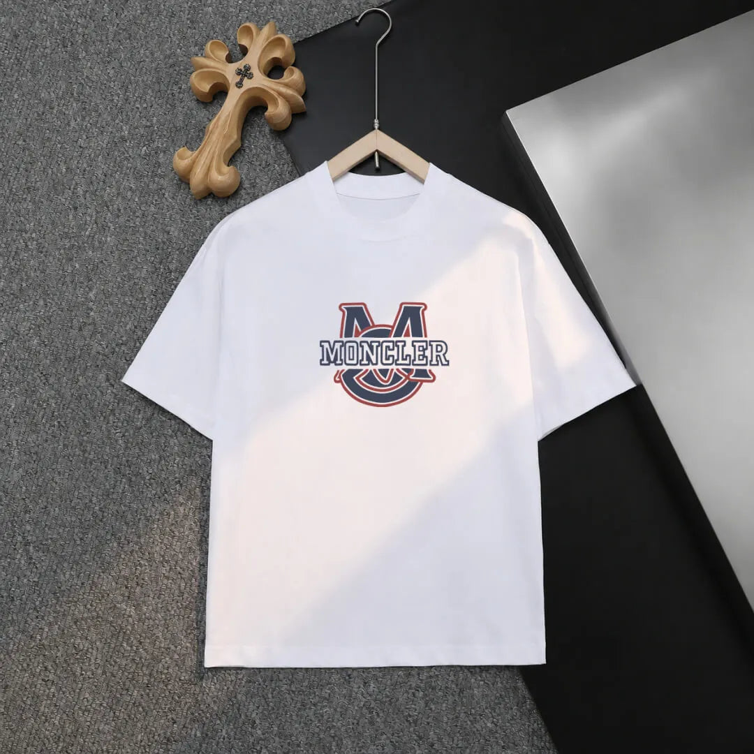 Color‑Block Ring Badge Crew Neck T‑shirt