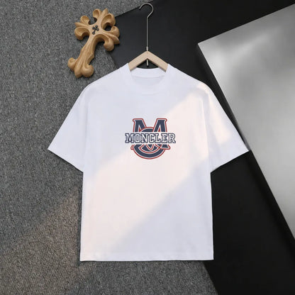 Color‑Block Ring Badge Crew Neck T‑shirt