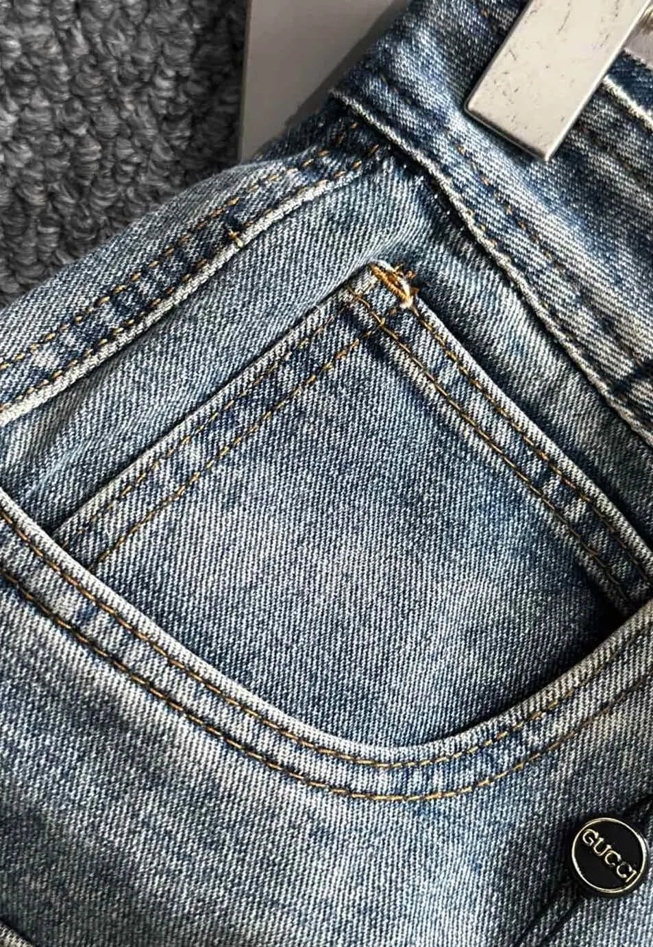 Cargo Pocket Washed Denim Shorts