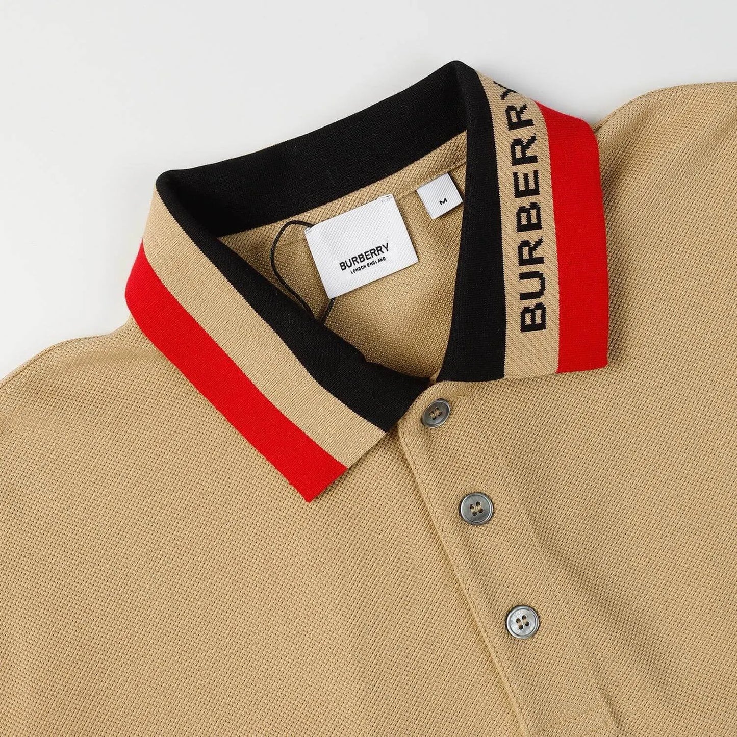 Striped Letter Polo Shirt
