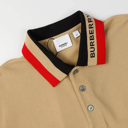 Striped Letter Polo Shirt