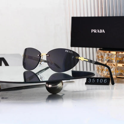 Rimless Cat Eye Sunglasses