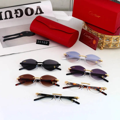 Rimless Polygon Sunglasses