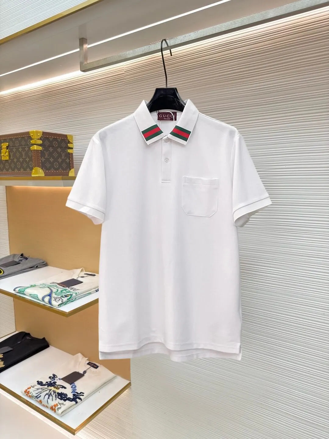 Classic Contrast Striped Polo Shirt