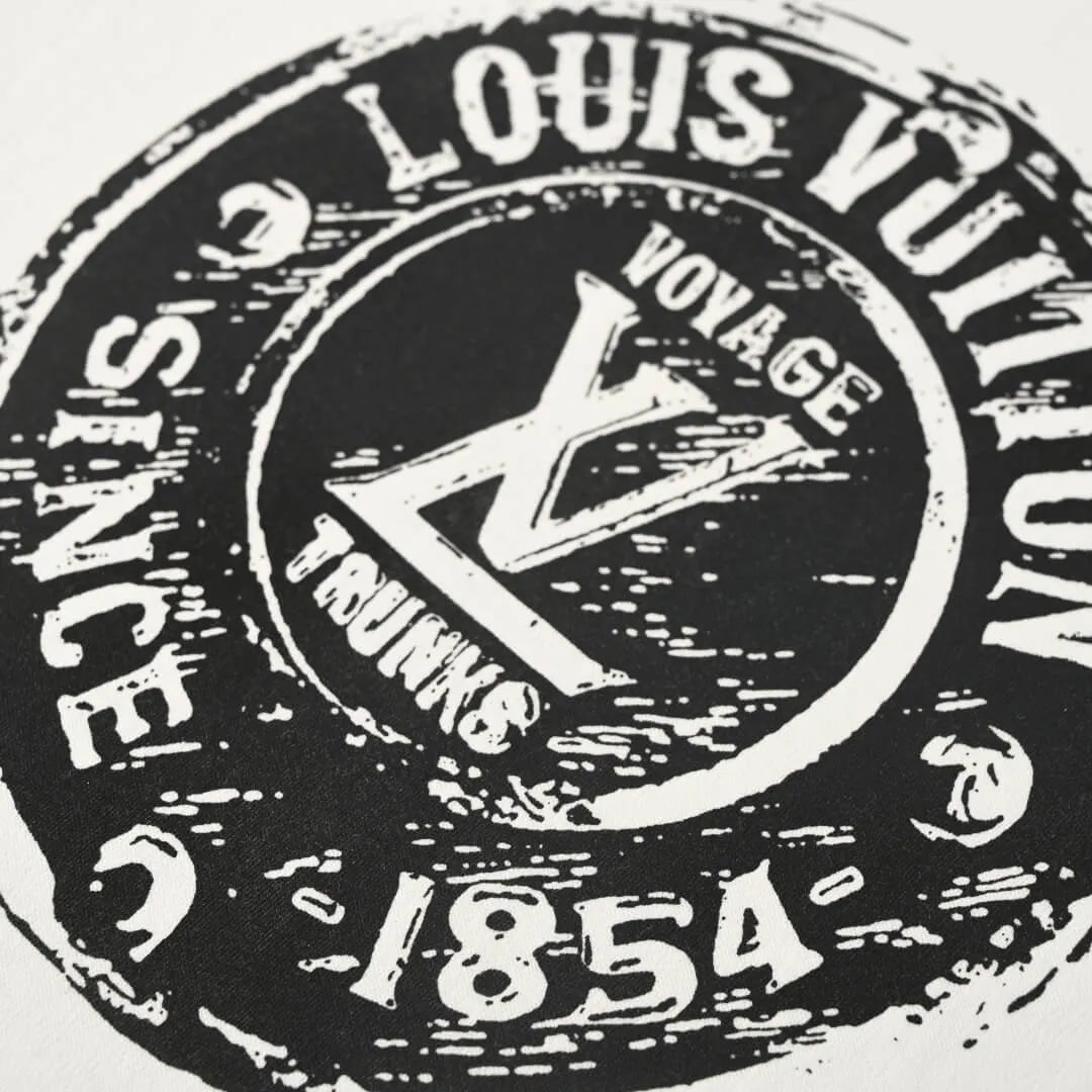 Vintage Circular Stamp Print T-Shirt