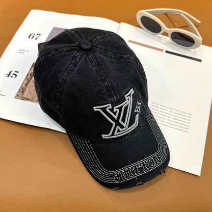 Distressed Denim Baseball Cap