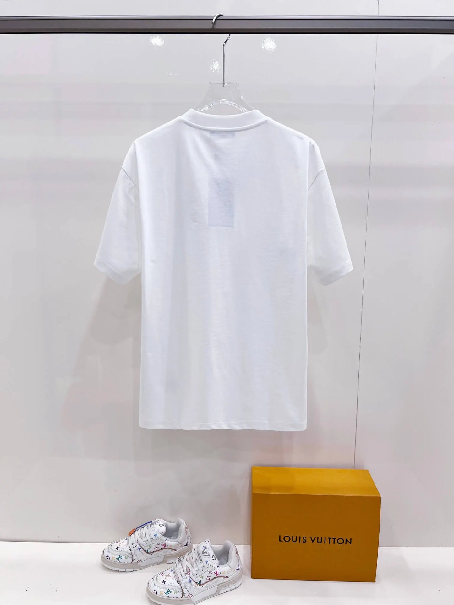 Red‑Blue Double G Print T‑Shirt