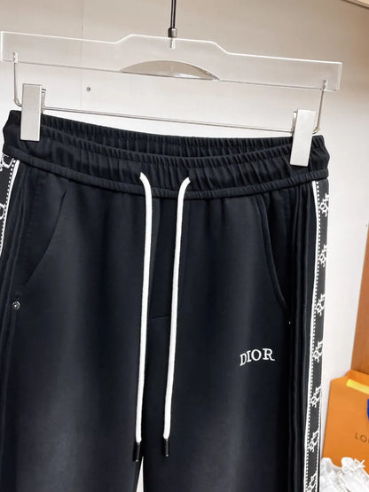 Side Jacquard Tape Straight‑Fit Pants