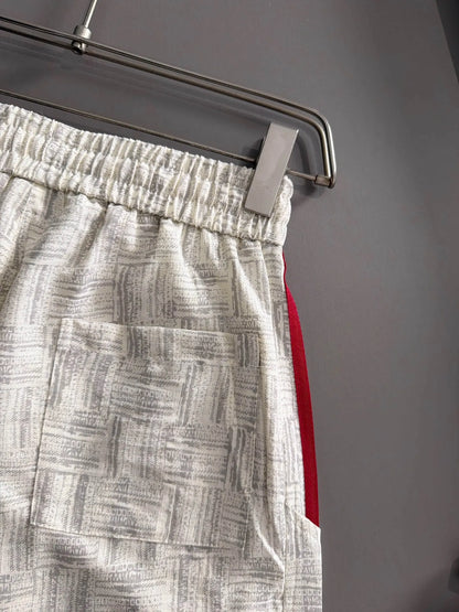 Horse Embroidery Side Stripe Shorts