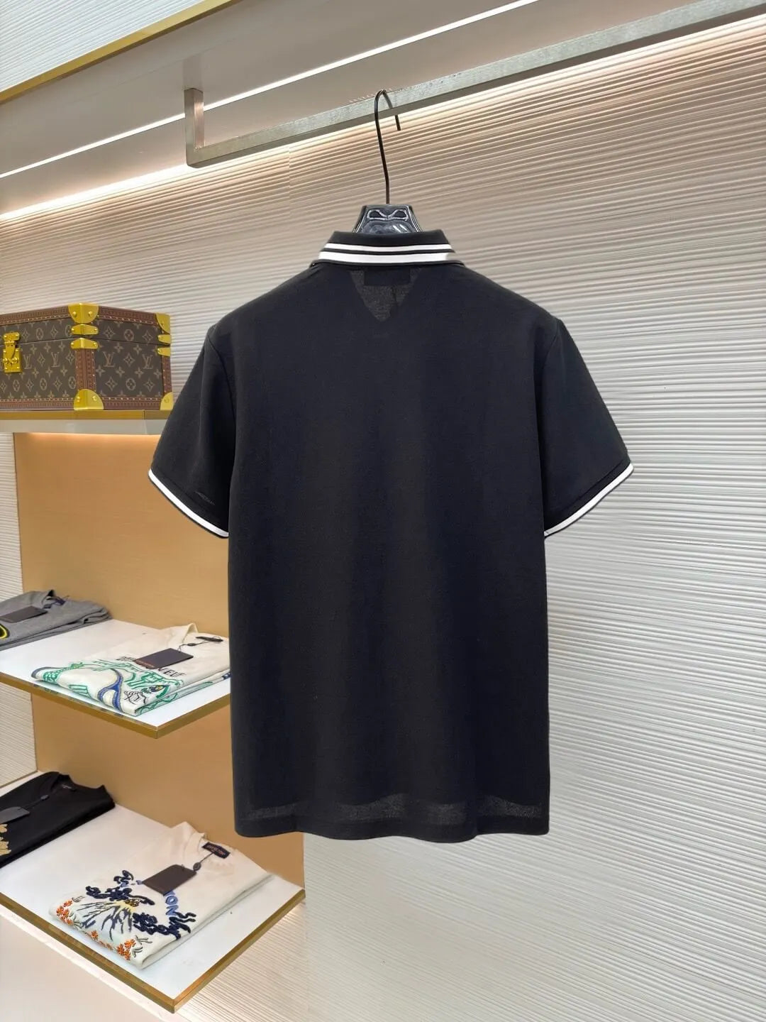 Color Block Stripe Polo Shirt