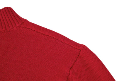 Stand Collar Zipper Knit Sweater