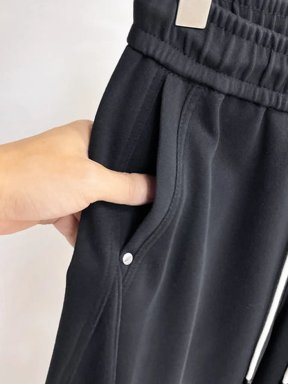 Side Circular Embroidery Pants