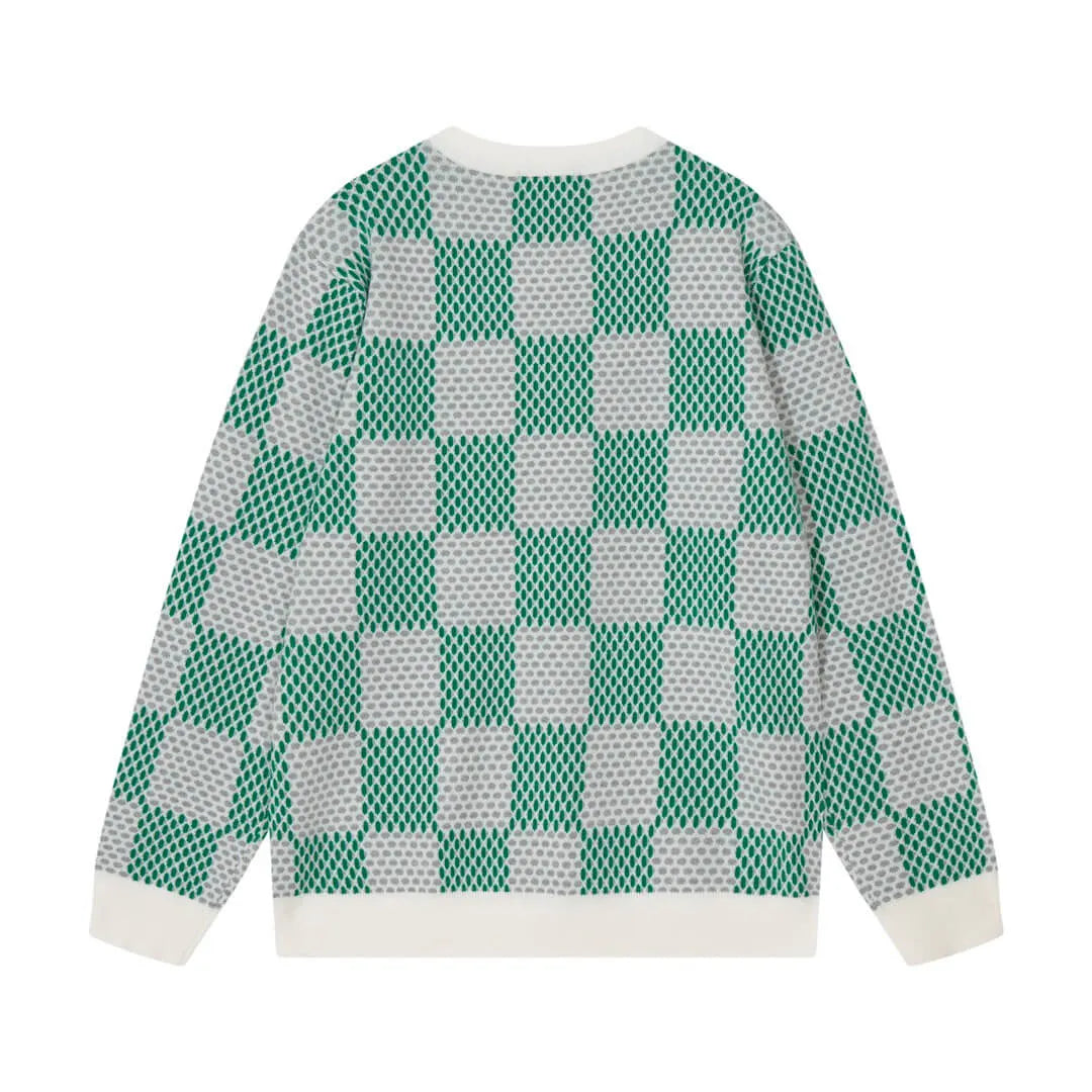 Checkered Jacquard Sweater