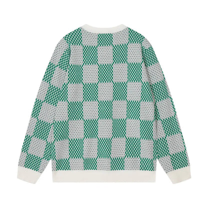 Checkered Jacquard Sweater