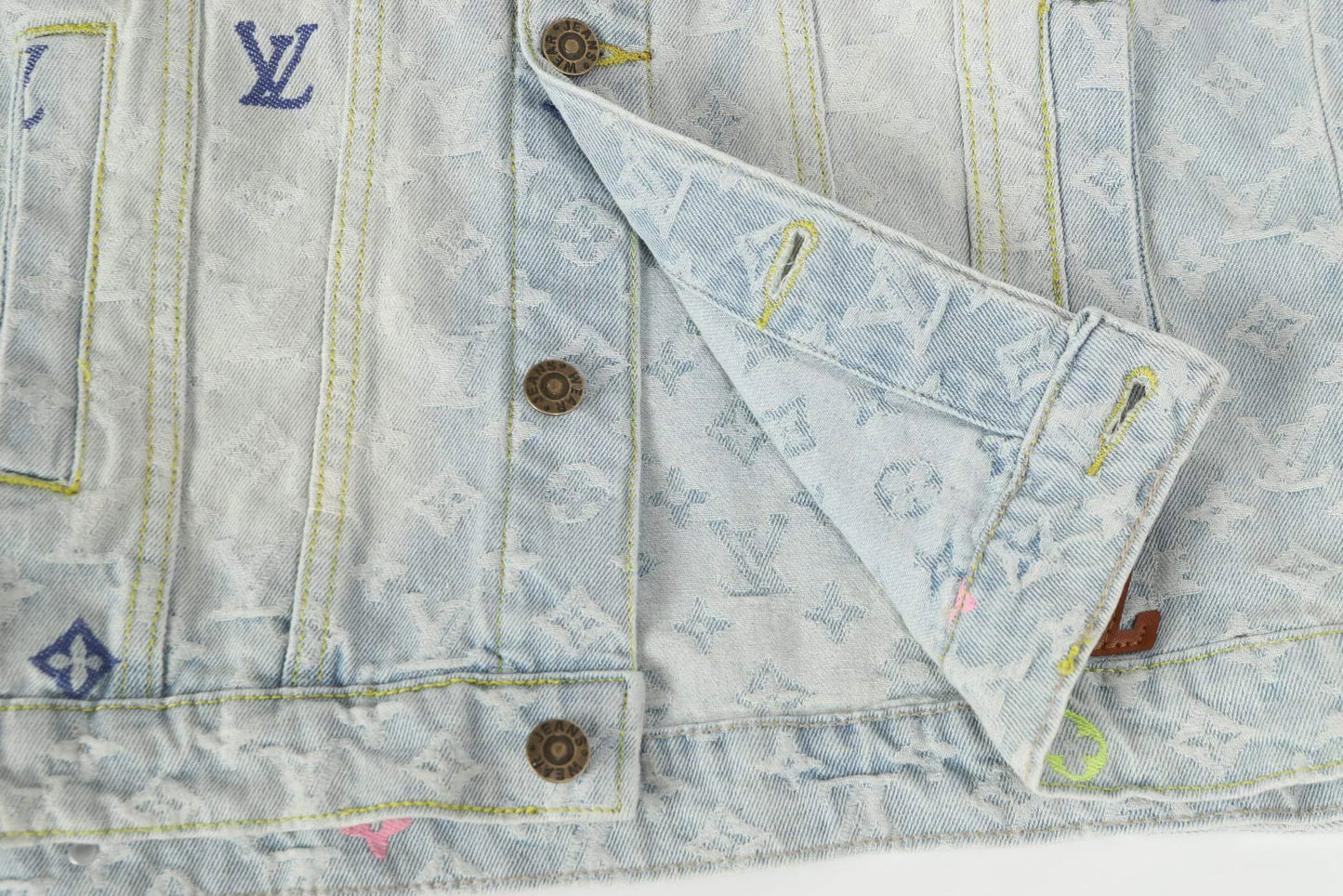 Colorful Embroidered Denim Jacket
