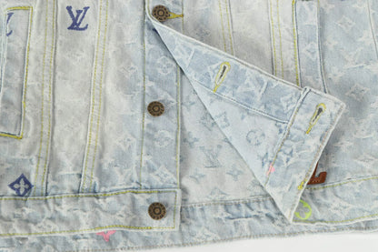 Colorful Embroidered Denim Jacket