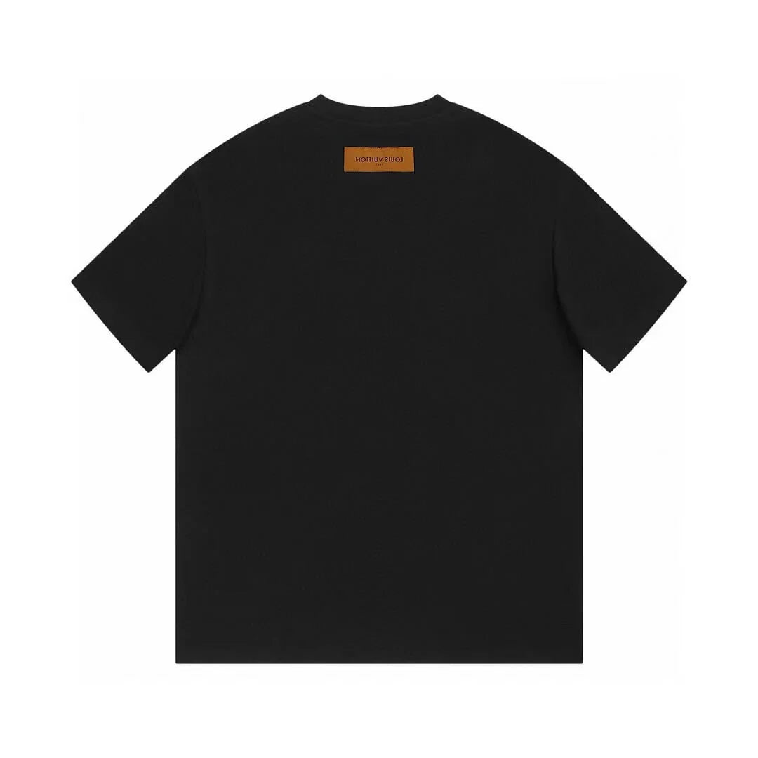 Silver Letter Print T Shirt