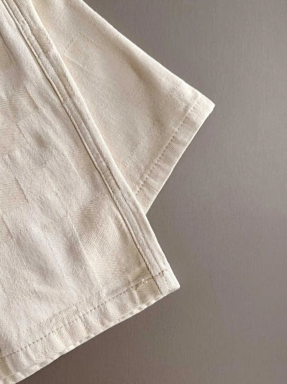 Embossed Texture Denim Shorts