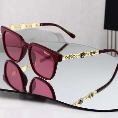 Chain Decor Square Sunglasses