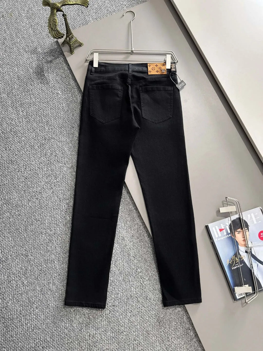 Monogram Leather Tag Jeans