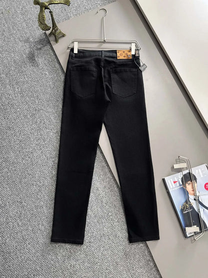 Monogram Leather Tag Jeans