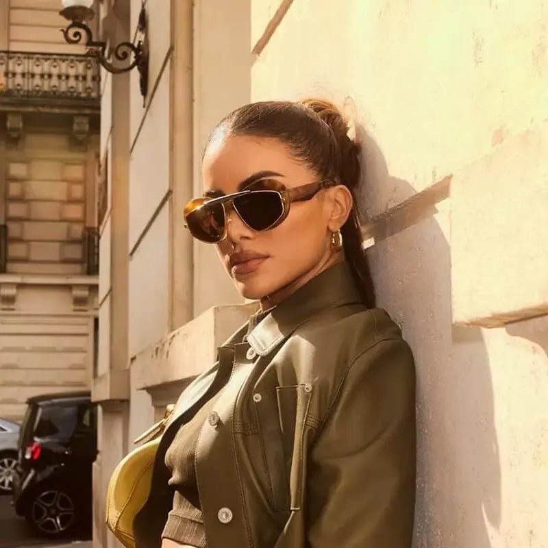 Double Bridge Aviator Sunglasses