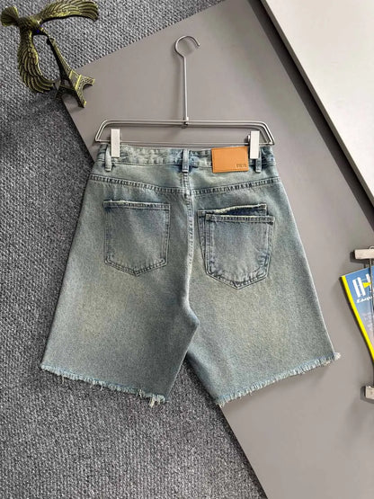 Frayed Hem Vintage Denim Shorts