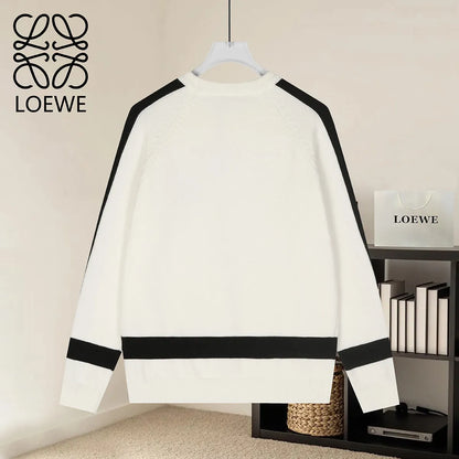 Color Block Crew Neck Knit Sweater