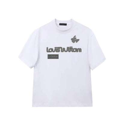 Double Sided 00 Number Letter Print T-Shirt