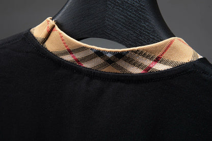 New Arrival Plaid Collar T-Shirt