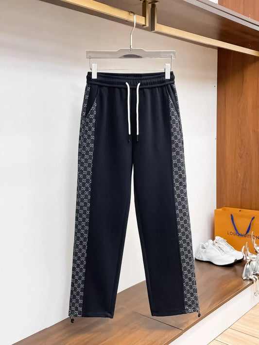 Interlocking Pattern Side Stripe Drawstring sweatpants