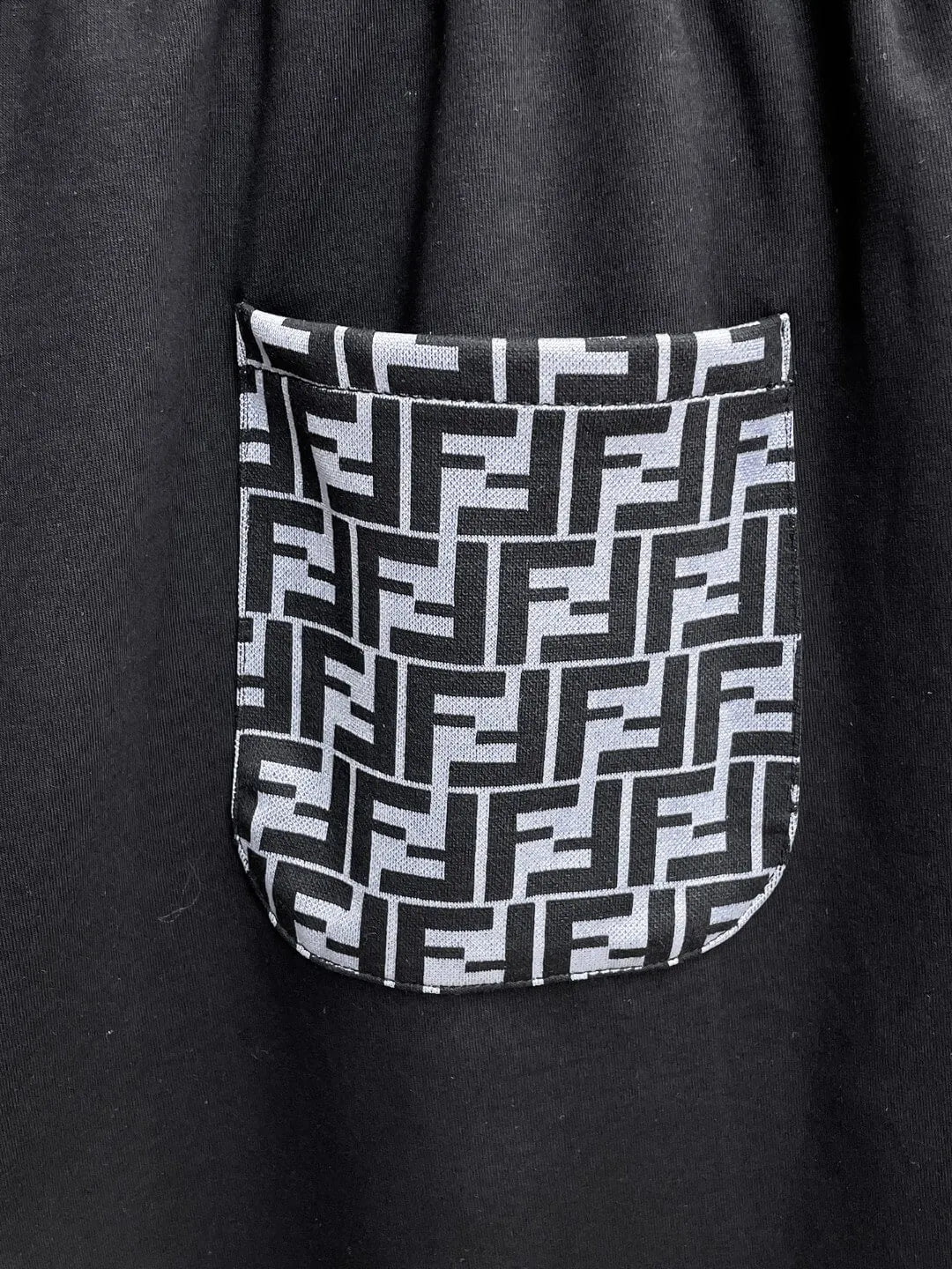 Spliced Monogram Patch Casual Shorts