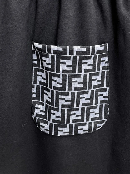 Spliced Monogram Patch Casual Shorts