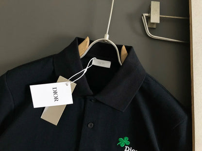 Clover Embroidered Polo Shirt