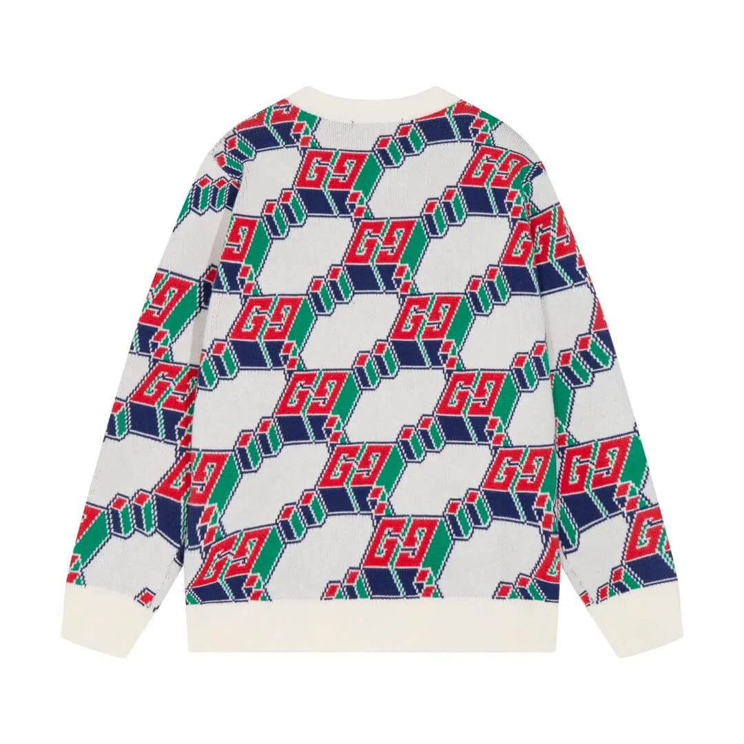 Multicolor Retro Knit Sweater