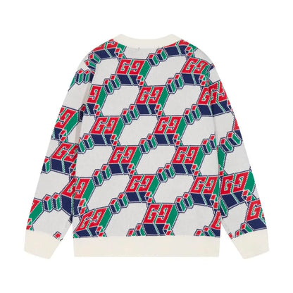 Multicolor Retro Knit Sweater