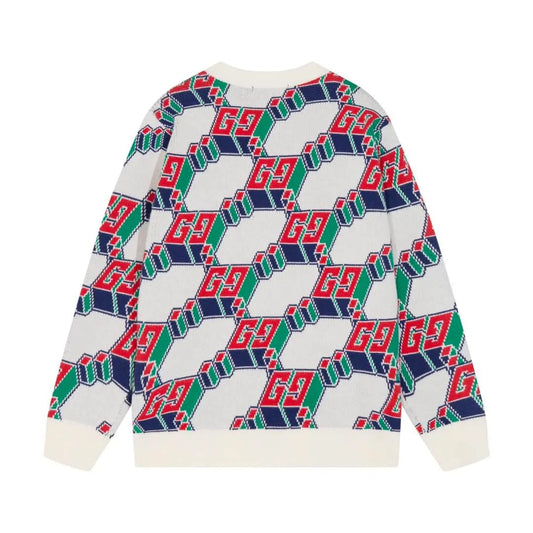 Multicolor Retro Knit Sweater