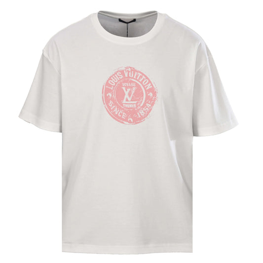 Vintage Circular Stamp Print T-Shirt