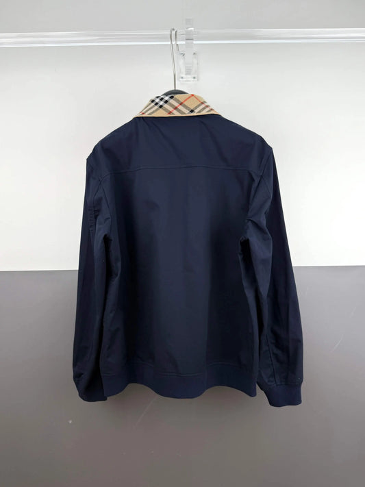 Plaid Ribbed Embroidery Jacket