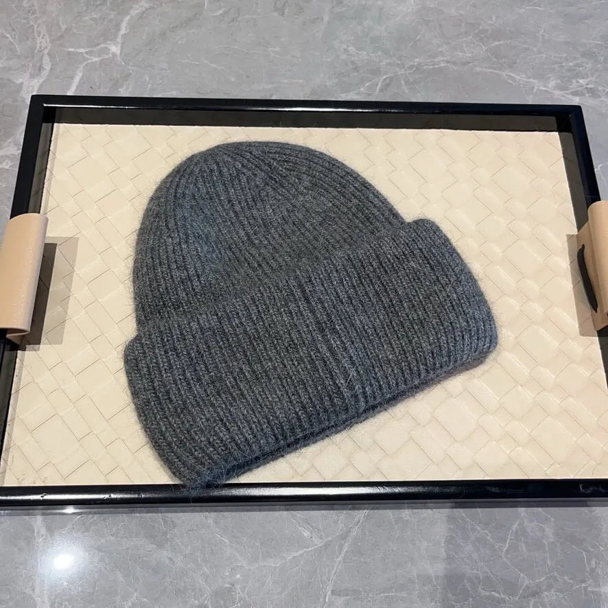 Heart Embroidered Knit Beanie