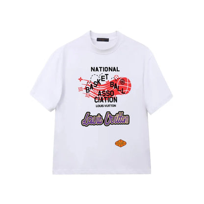 Retro Basketball Print T-Shirt