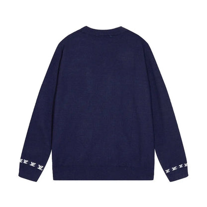 Cuff  Embroidered Crew Sweater