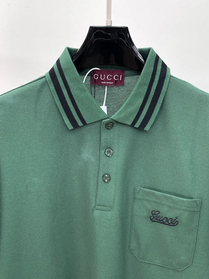 Color Block Stripe Polo Shirt