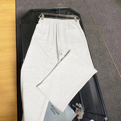 Letter Embroidery Straight Sweat Pants