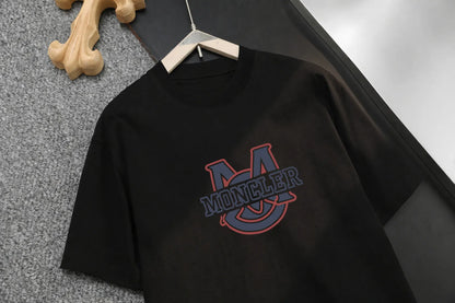 Color‑Block Ring Badge Crew Neck T‑shirt