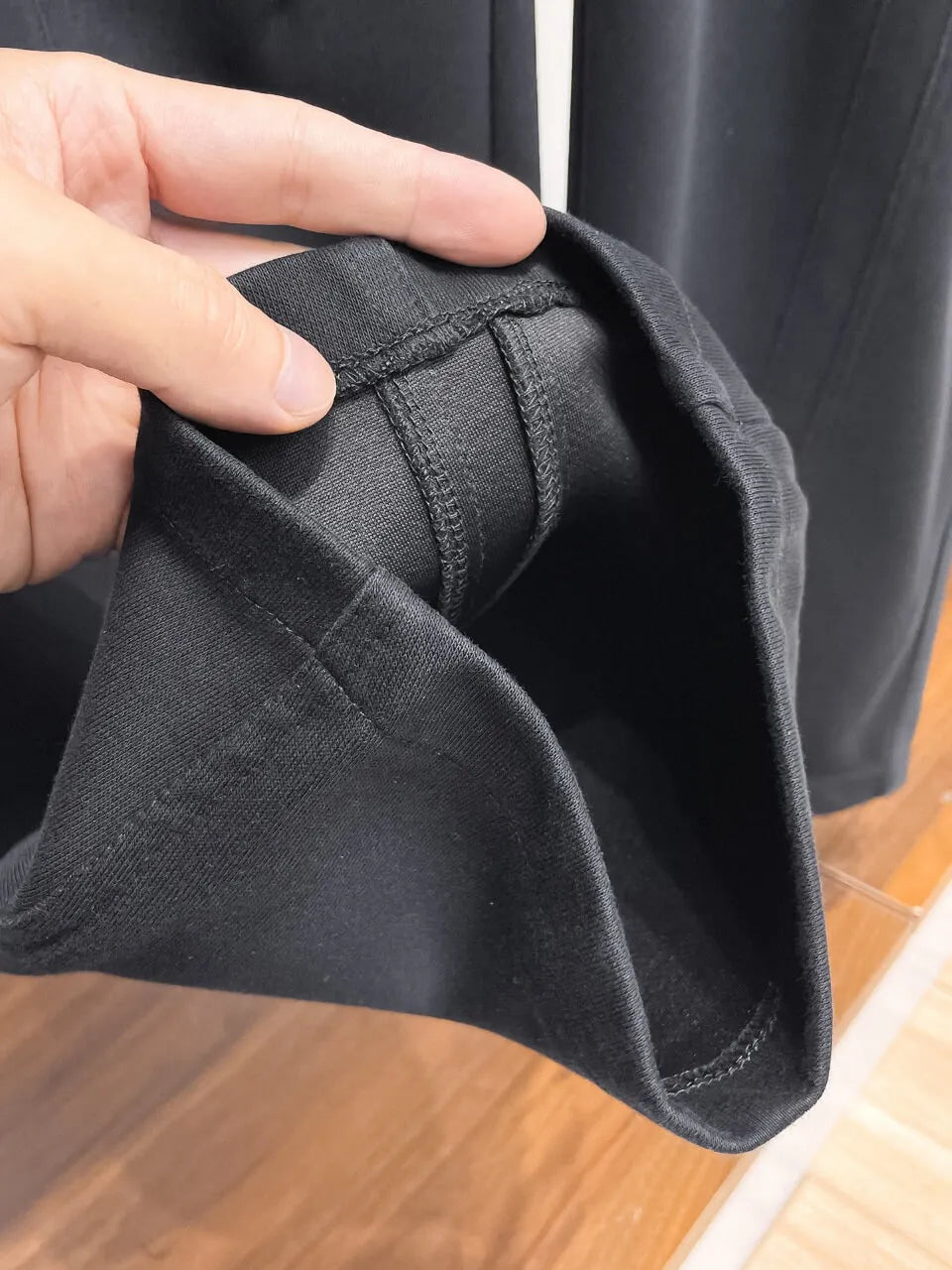 Triangle Badge Seam‑Detail Pants