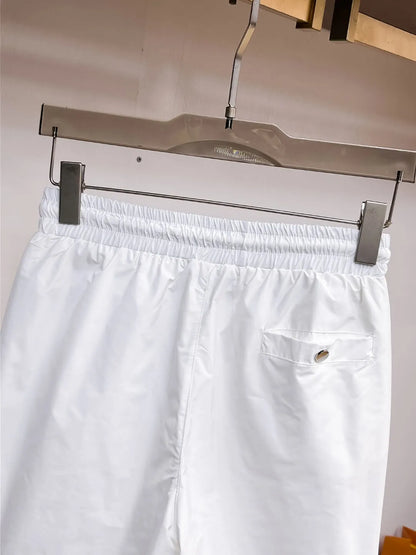 Contrast   Embroidered Casual Shorts